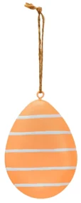 Závesné kovové vajíčko PASTEL EGG - viac farieb Farba: Oranžová