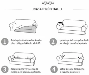 4Home Napínací poťah na kreslo Elegant modrá, 90-140 cm + obliečka na vankúšik zadarmo, 90-140 cm