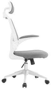 Ergonomická kancelárska stolička s bedrovou opierkou, opierkou hlavy, sivá