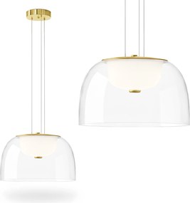 Toolight Toolight, LED závesné svietidlo 12W, 4000K, 1000lm, APP1690-1PC B, zlatá, OSW-04370