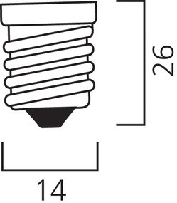 Diolamp LED Filament žiarovka číra Candle Flame C35 4W/230V/E14/2700K/480Lm/360°