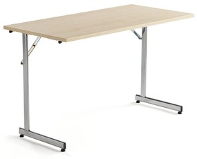 Rokovací stôl Claire, 1200x600 mm, brezový laminát/chróm