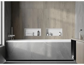 Mexen X-Wall-NR, polička na zapustenie pod obklad bez goliera 45 x 20 cm, biela, 1921452010