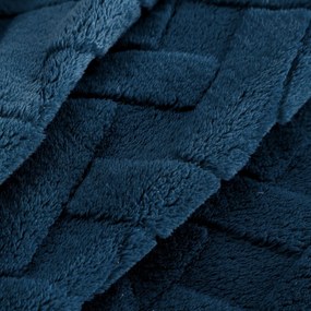 Design 91 DEKA Z MIKROFLANELU CARO 200X220 CM TMAVOMODRÁ