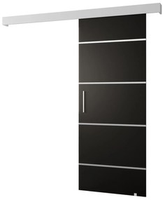 Posuvné dvere 70 cm Slavdro 4 (čierna matná + biela matná). Akcia -6%. Vlastná spoľahlivá doprava až k Vám domov. 1108757