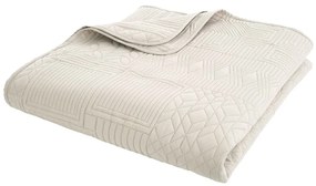 Béžový prešívaný pléd 220x230 cm Folkstone Geo – Catherine Lansfield