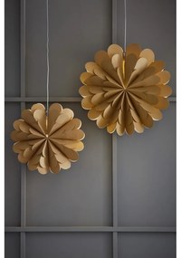 Závesná svetelná dekorácia s vianočným motívom v zlatej farbe ø 45 cm Maravilla – Markslöjd