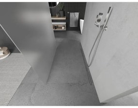 Mexen Kioto, priechodná sprchová zástena 110 x 200 cm, 8mm sklo námraza, 2x chrómová stabilizačná rozpera, 800-110-002-01-30