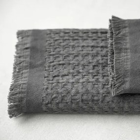 Antracitový bambusový uterák SOFT WAFEL BAMBOO SPA 80x160 cm