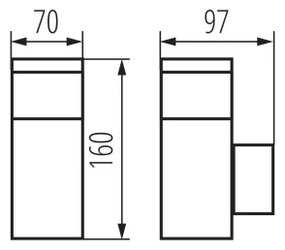 Kanlux 38760 - Vonkajšie nástenné svietidlo DASTEN 1xG9/11W/230V IP44 čierna