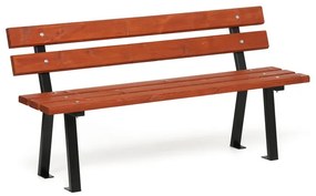 Vonkajšia lavička WOODY s operadlom 1+1 ZADARMO, 1500 mm, mahagón tmavý