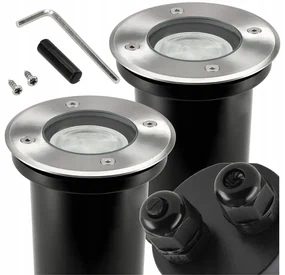 BERGE 2x Okrúhle svietidlo do príjazdovej cesty IP65 - GU10 - 230V - zapustené