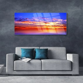 Obraz na akrylátovom skle Nebo mraky more krajina 125x50 cm