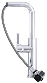 Gamma Rotary, vysoká drezová batéria s výsuvným výtokom h-415, chrómová, GMA-BR-CH