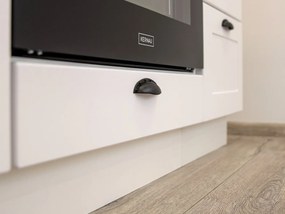 Kuchynská linka Luis 240 1, Farby: biela / biela + dub arlington, Osvetlenie: bez osvetlenia