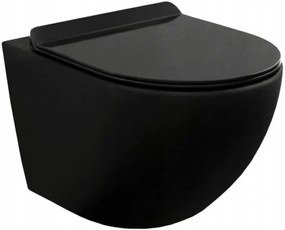 Mexen LENA BLACK WC závesný klozet rimless, Slim, duroplast 3322XX85 - MEXEN