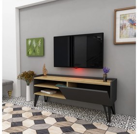 TV stolík/skrinka Mituni (dub + antracit) . Vlastná spoľahlivá doprava až k Vám domov. 1095183
