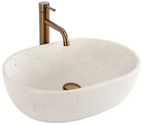 Rea Amelia, umývadlo na dosku 480x345x135 mm, imitácia kameňa-piesková, REA-U8480