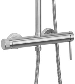 Rea Foss, sprchový set s ručnou a hlavovou sprchou, brúsená oceľ, REA-P5646