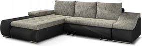 Rohová sedačka Onetta (béžová čierna) (L)