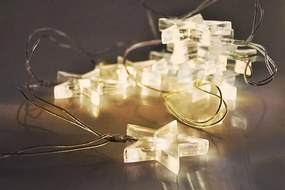LED vianočná reťaz - Hviezdy - 10LED - žlté svetlo