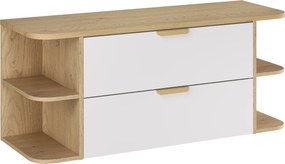 Comad Kúpeľňová skrinka pod doskové umývadlo set Aster White 120 biela/dub cremona