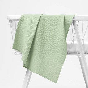 Biante Mušelínová plienka/dečka Nature MSN-067 Pastelovo pistáciová - ZVÝHODNENÁ SADA 3 KS 70x70 cm - Sada 3 ks
