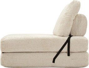 Biele rozkladacie kreslo z textílie buklé Faster – Mauro Ferretti