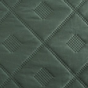 Elegantný prehoz na posteľ – zelený, geometrický vzor Šírka: 200 cm | Dĺžka: 220 cm