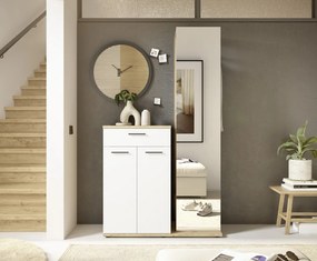 Predsieňová stena Malaga, dub evoke/biela