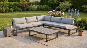 Rohová súprava záhradného nábytku Houseland Valencia pre 5 osôb