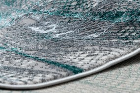 Moderný koberec DE LUXE 621 Sieť - Štrukturálny sivý / verde