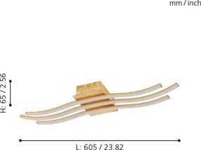 Eglo 97743 - LED prisadený luster MIRAFLORES 3xLED/8,6W/230V