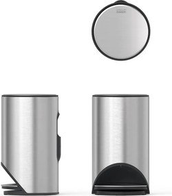 Nášľapný odpadkový kôš z nehrdzavejúcej ocele v lesklo striebornej farbe 10 l Arc – Joseph Joseph