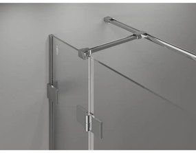 Mexen Lunar T, sklápací sprchový kút ľavý 75 x 70 cm, 8mm číre sklo, chrómový profil, 834T-075-070-01-00-L