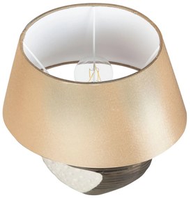 Moderná béžovo bronzová stolná lampa ESLA Beliani
