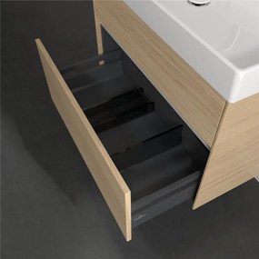 VILLEROY &amp; BOCH Collaro závesná skrinka pod umývadlo, 2 zásuvky, s LED osvetlením, 754 x 444 x 546 mm, Nordic Oak, C010B0VJ