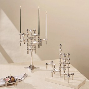 Stoff Nagel Dizajnový svietnik STOFF Nagel Chrome – set 3 ks