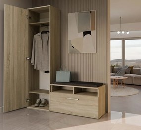 Šatníková skriňa Dialogos 1 (dub sonoma) (so zrkadlom). Akcia -19%. Vlastná spoľahlivá doprava až k Vám domov. 1132543