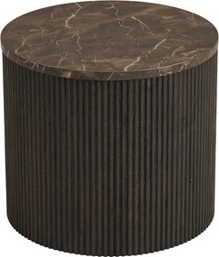 Okrúhly odkladací stolík s doskou v dekore mramoru ø 45 cm Rota – House Nordic