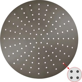 Slezák - RAV Hlavová sprcha okrúhla kovová ø 30 cm so 4-otvorovými tryskami - KS0001/4MGK, Metal Grey kartáčovaná