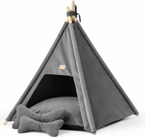 Golden Dog TeePee stan Golden dog 70 x 70 x 90 cm - sivý