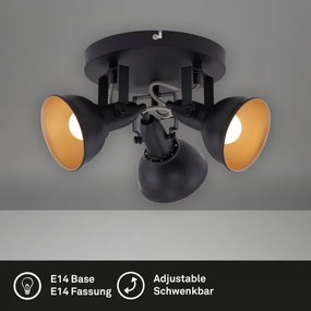 Bodové svietidlo 3xE14/40W/230V čierne