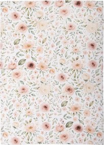 Biela bavlnená utierka s ružami Soft Romantic Blush - 50*70 cm