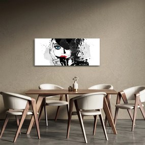 Obraz - Tajomná žena (120x50 cm)