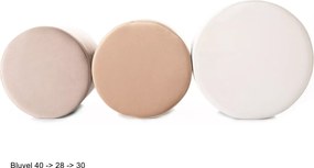 SI Doti A Sametový taburet svetlo béžová