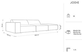 Béžová rohová pohovka z textílie bouclé (pravý roh) Jodie – Micadoni Home
