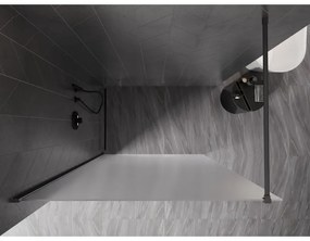 Mexen Kioto-X, sprchová zástena 120 x 200 cm, 10mm sklo námraza, grafitový profil, 800-120-101-95-30-X