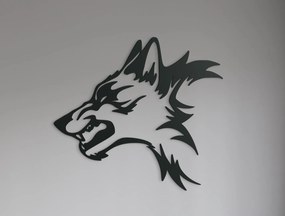 drevko 3D nálepka na stenu Dravý vlk Rozmer obrazu: 29,5 x 32,5 cm, Farba dekorácie: Čierna