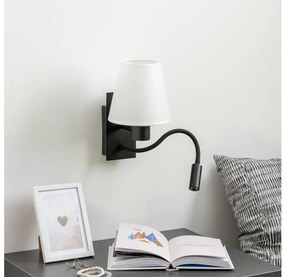 Brilagi - LED Nástenná lampa NUBILA 1xE27/25W/230V + LED/3W čierna/biela
